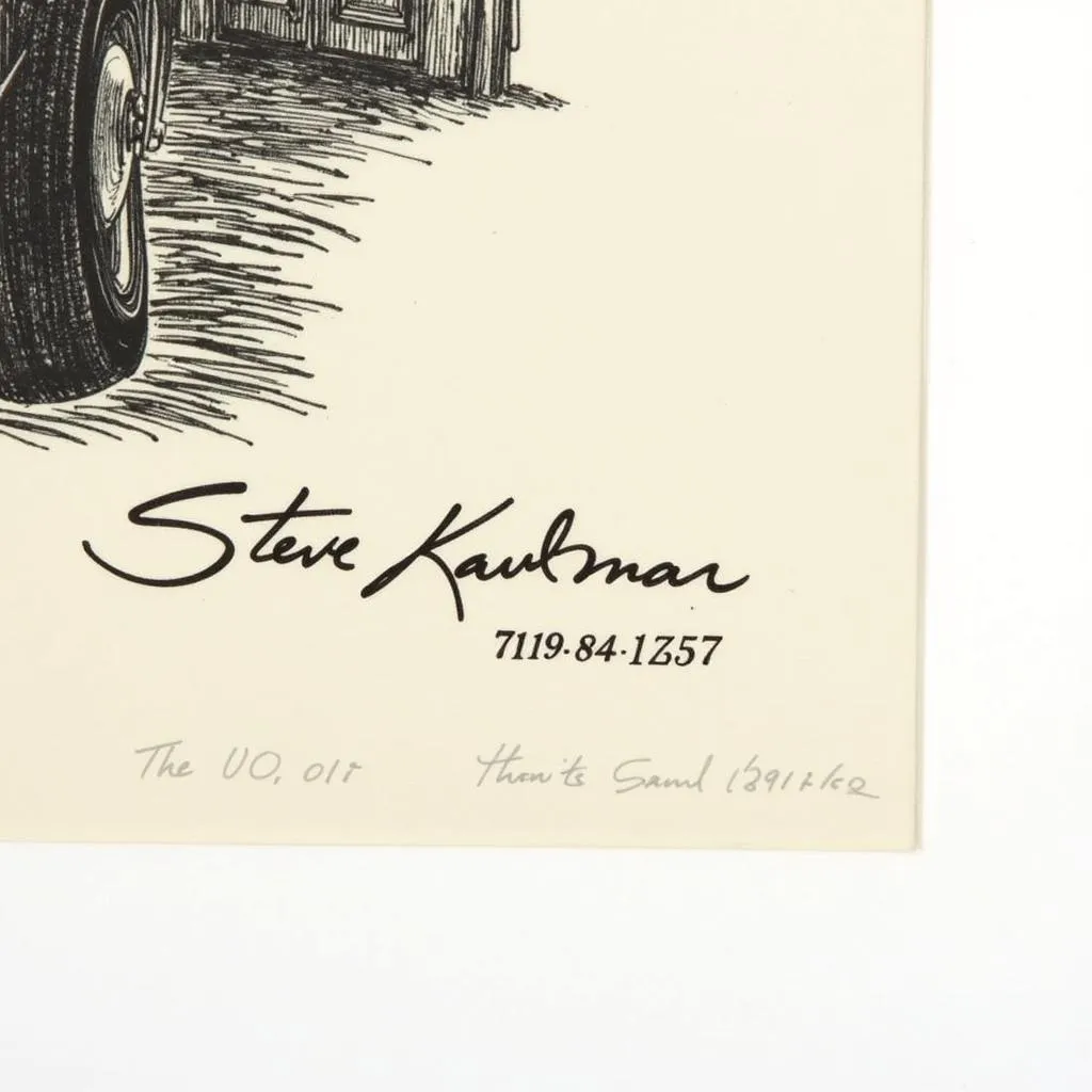 Steve Kaufman Art Signature and Edition Number