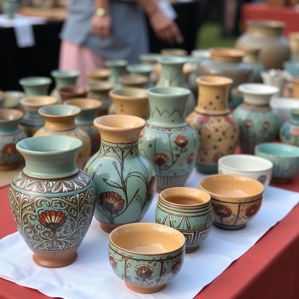 Ceramic art on display at the Stillwater Art Fair