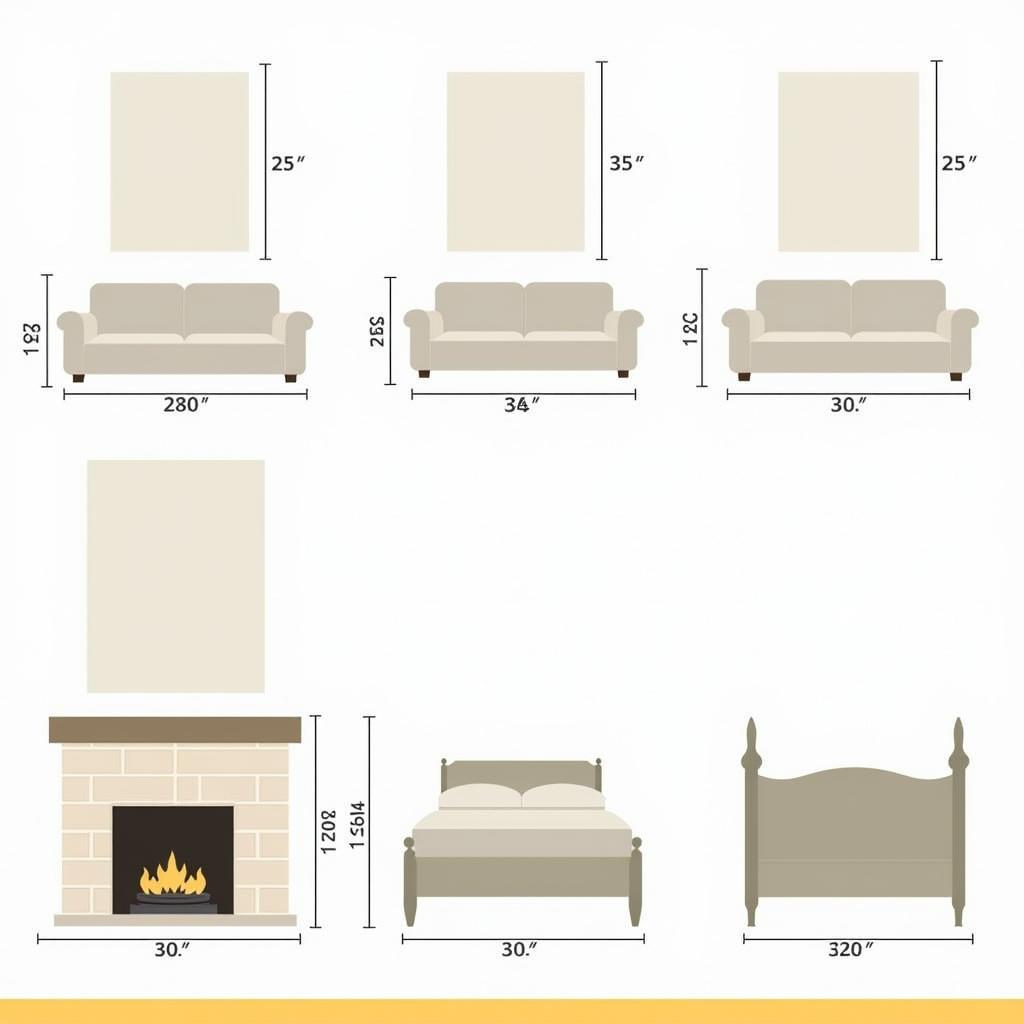 Stretched Canvas Size Guide for Various Wall Spaces