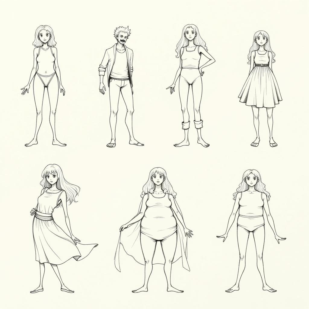 Studio Ghibli Character Design Sketches