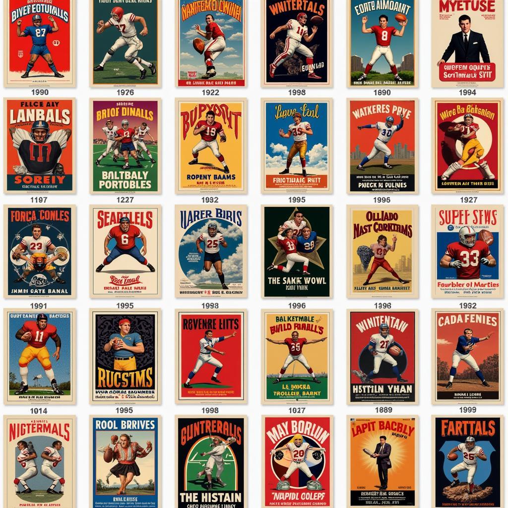 Evolution of Super Bowl Posters