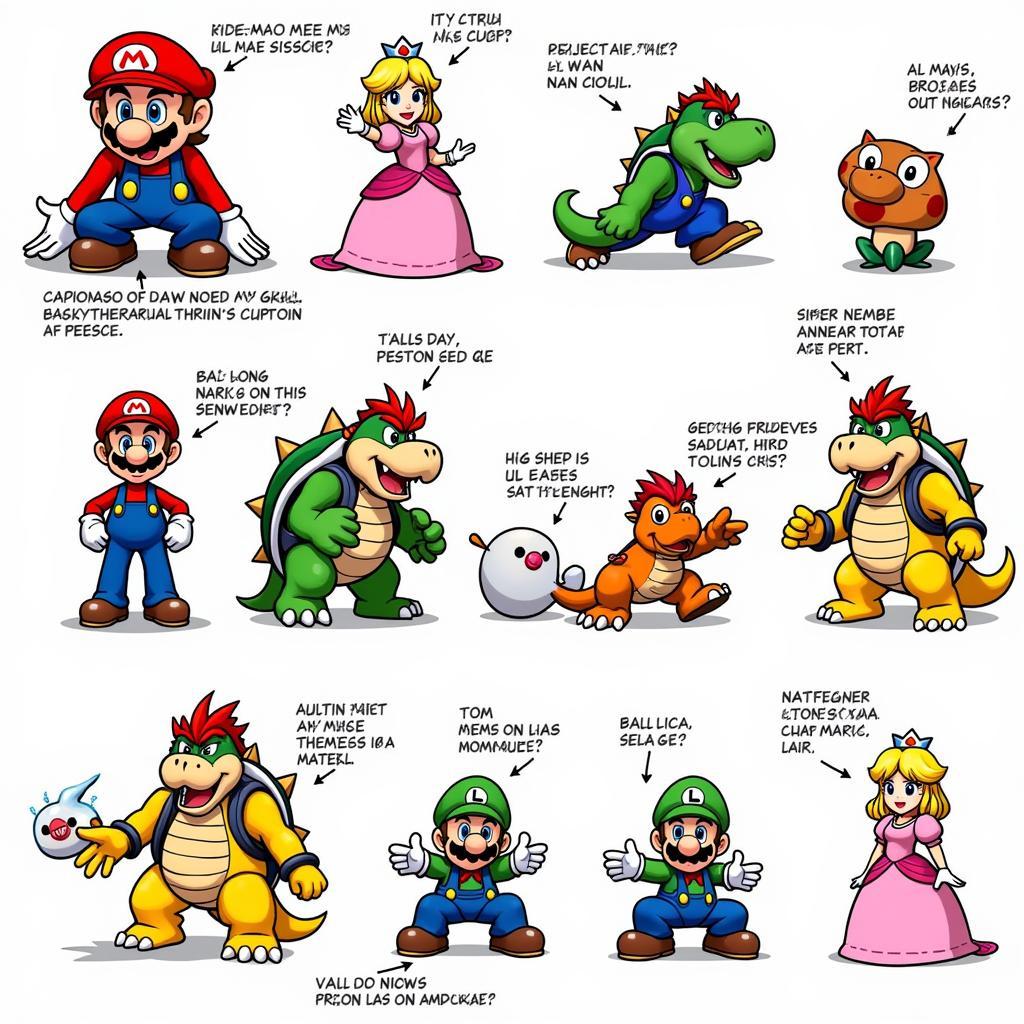 Analysis of Super Mario 3 box art characters