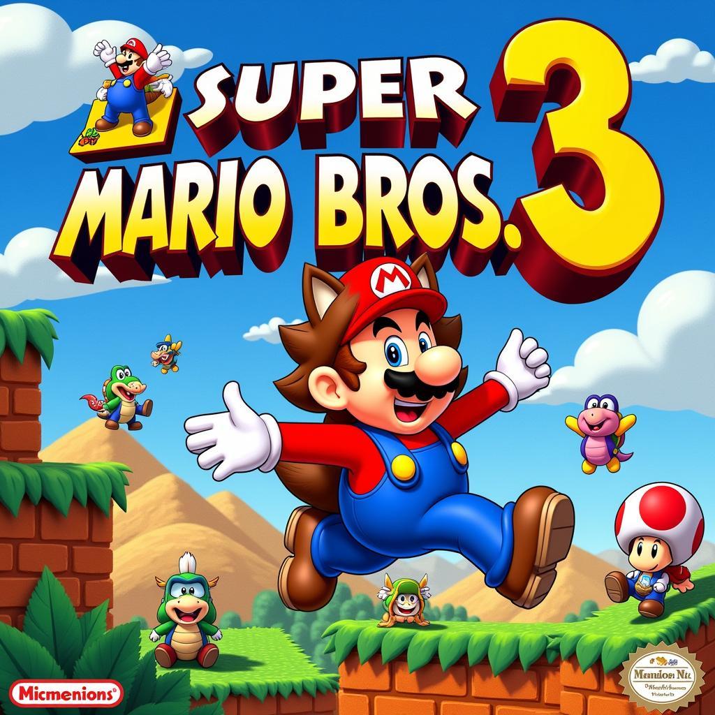 Super Mario 3 box art North American version