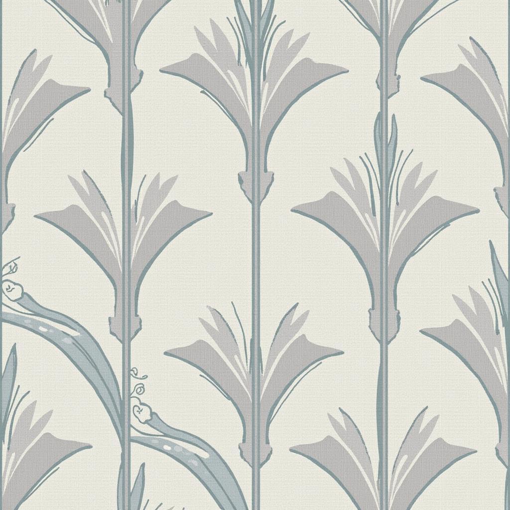 Swan Art Deco Wallpaper