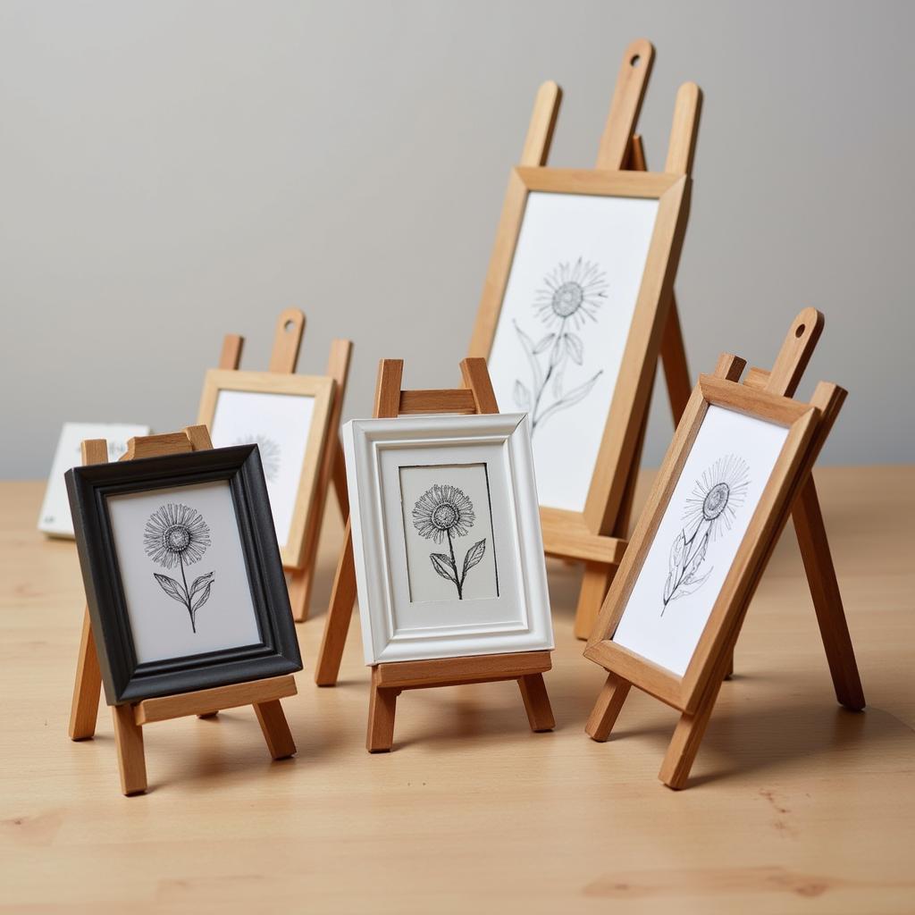 Tabletop Easels for Displaying Small Artworks