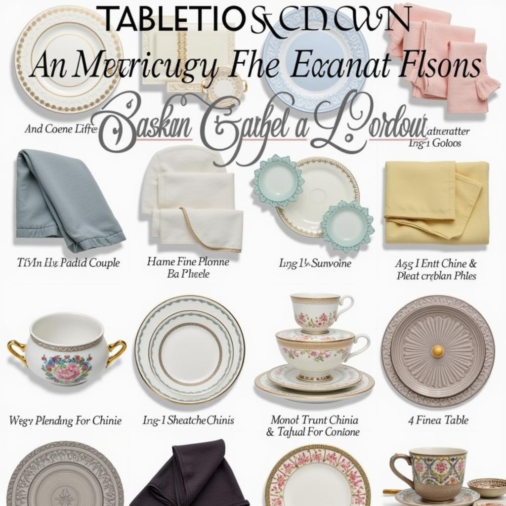 Tableware and Linens Selection