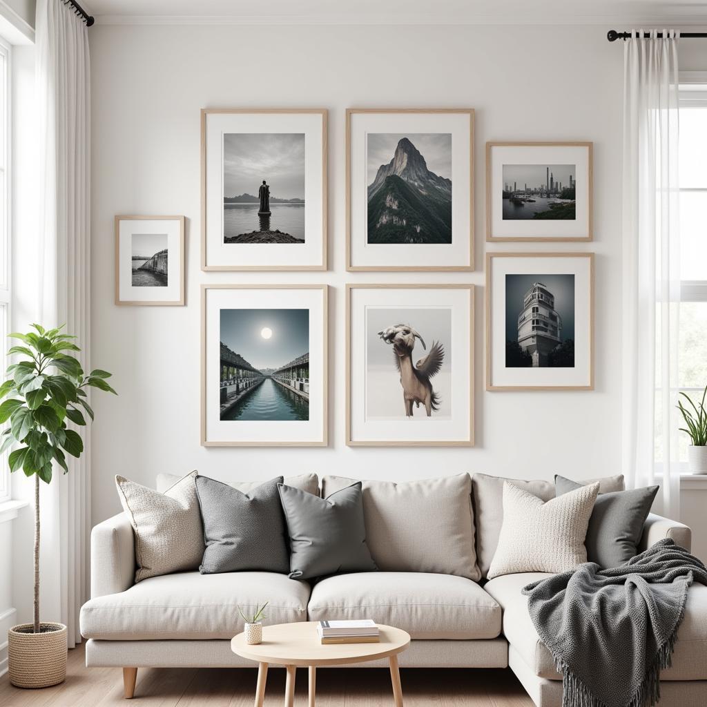 Tác phẩm Matted Art Prints treo tường