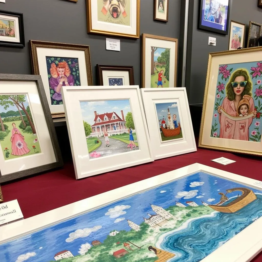 Artwork on display at the Fairhope Art Walk