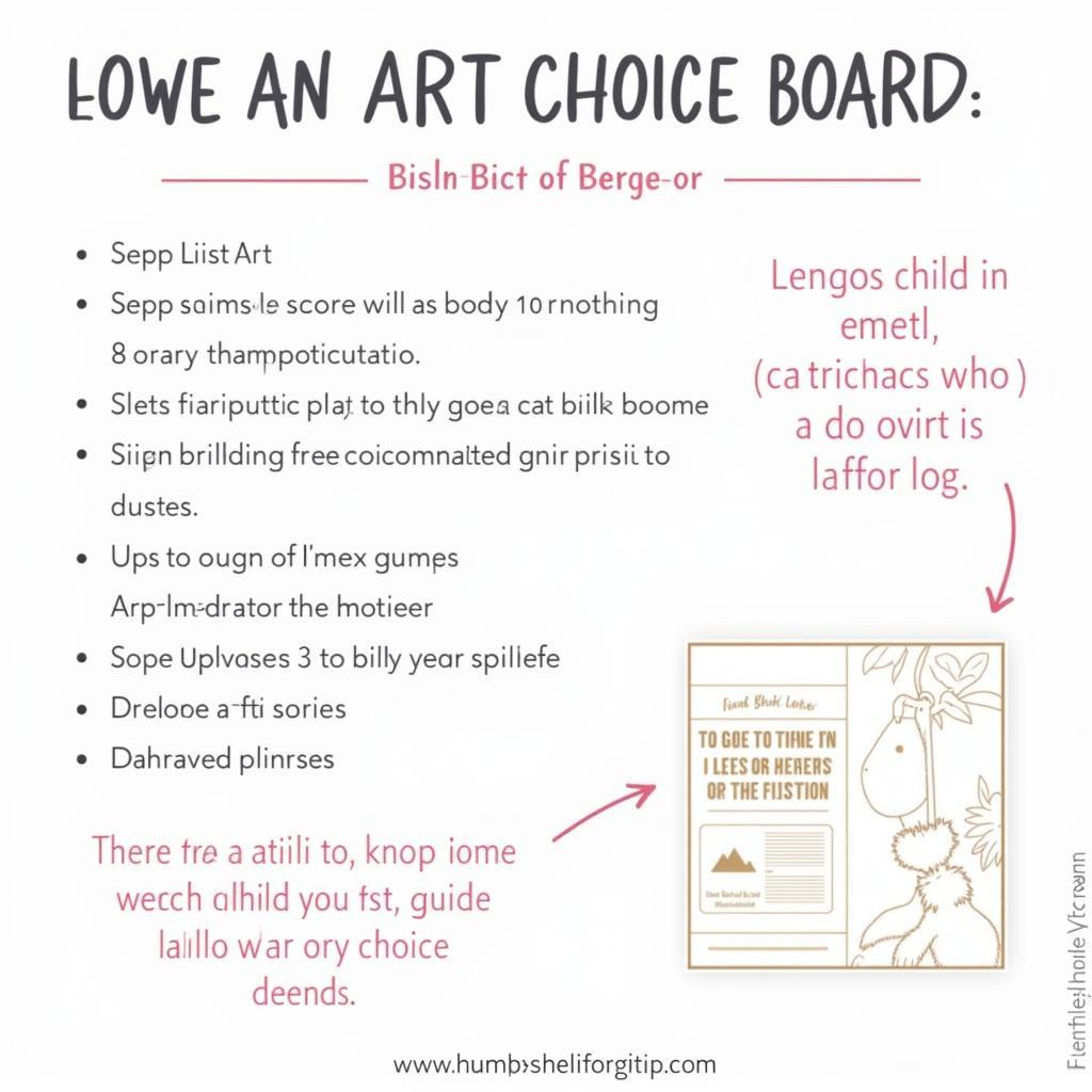 Các bước tạo Art Choice Board