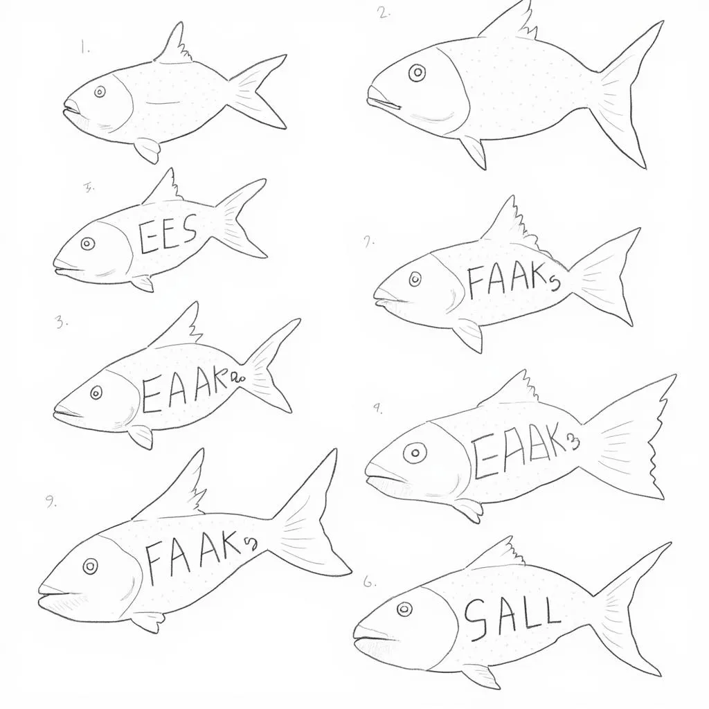 Tạo Fish text art từ ký tự và biểu tượng