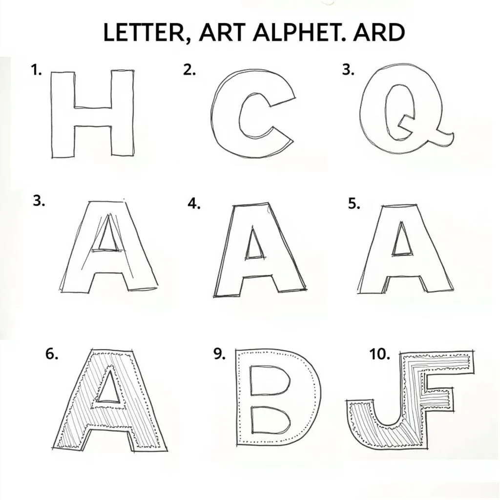 Tạo tác phẩm letter art alphabet