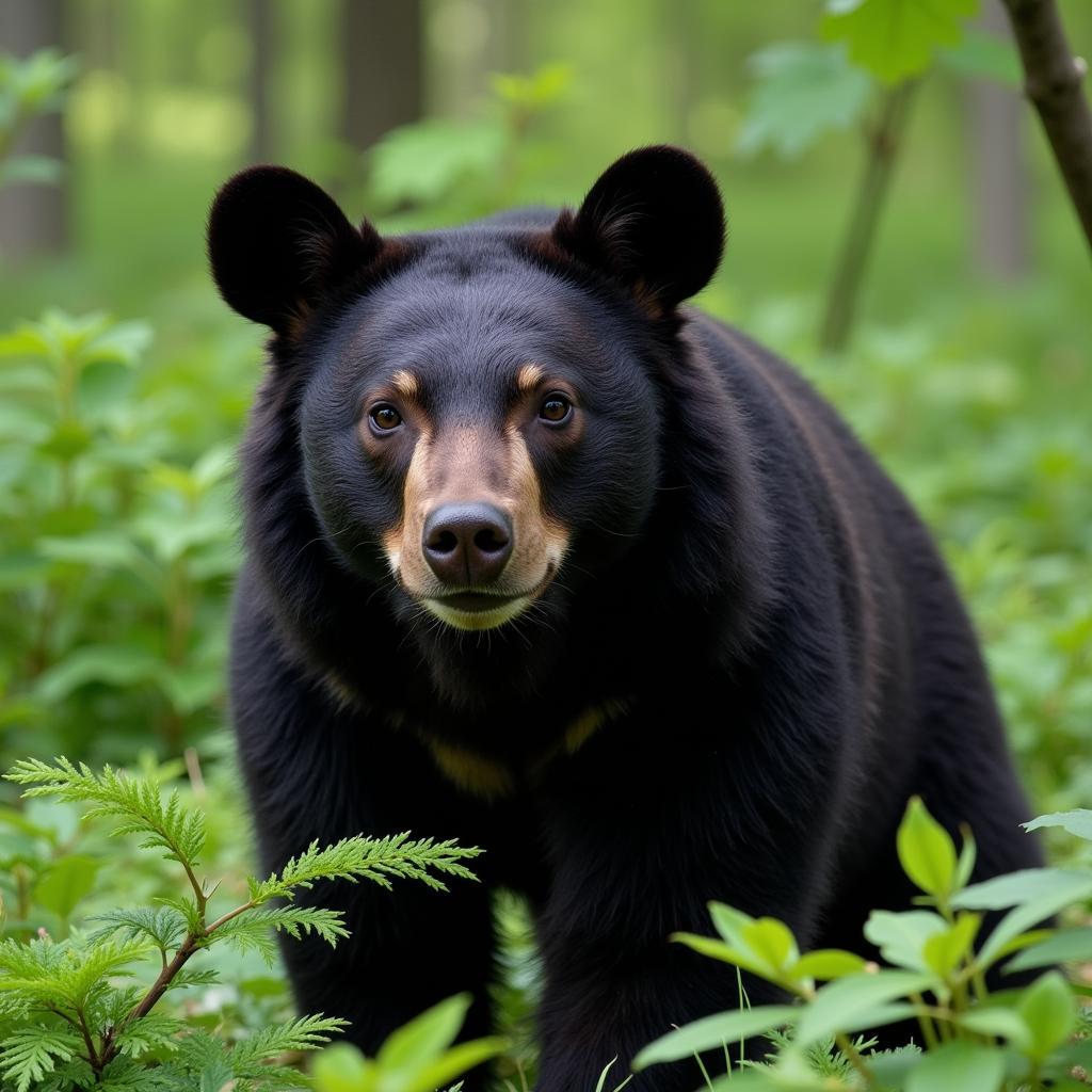 Tennessee Wildlife Black Bear in Forest Wall Art