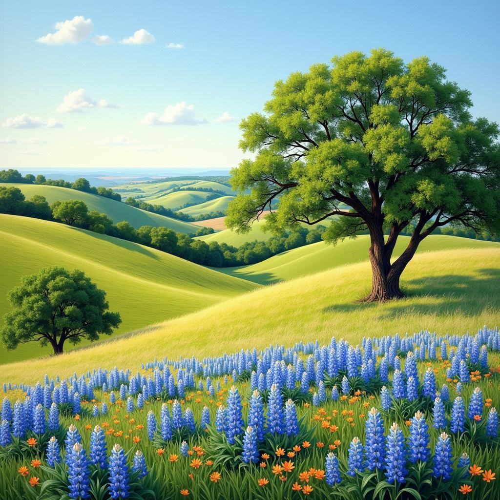 Texas Hill Country Landscape Painting