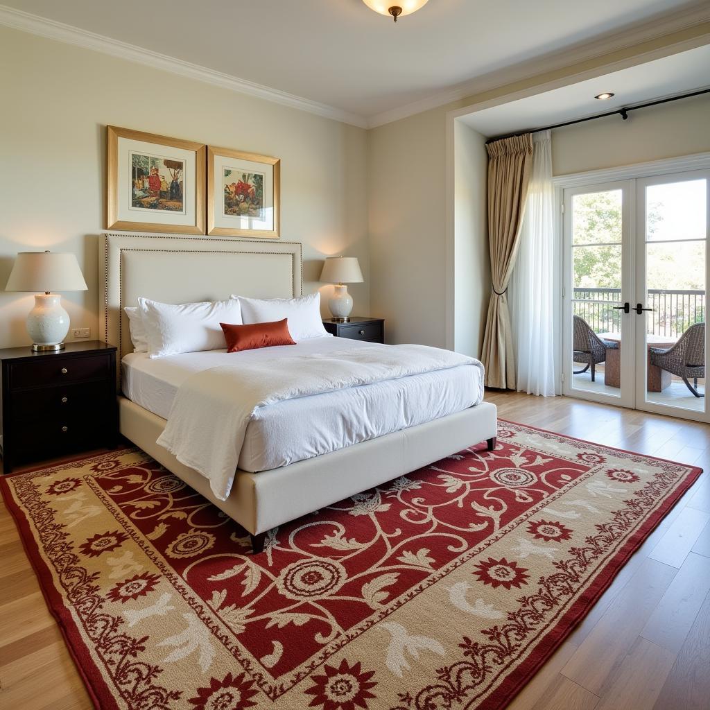 Art Deco rug in bedroom