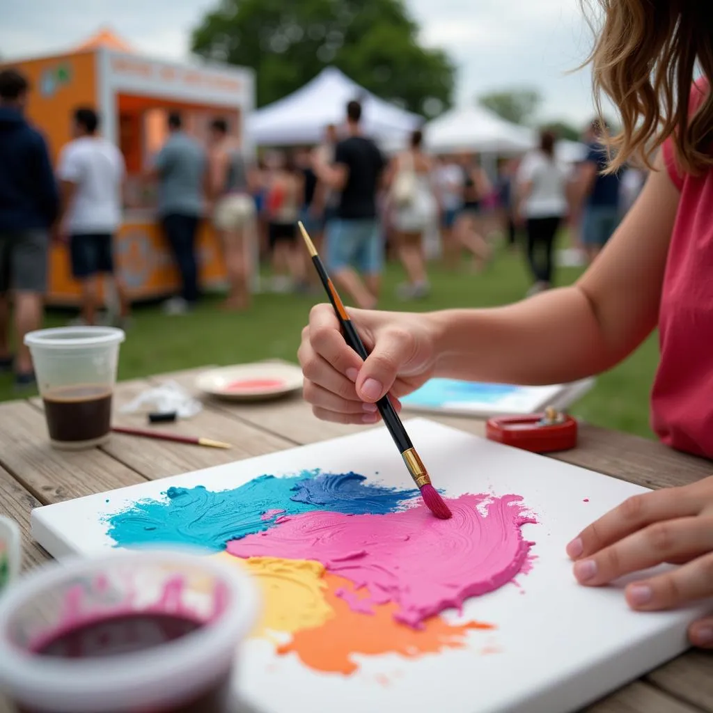 Join an art painting workshop at the Tampa Bay Coffee and Art Festival