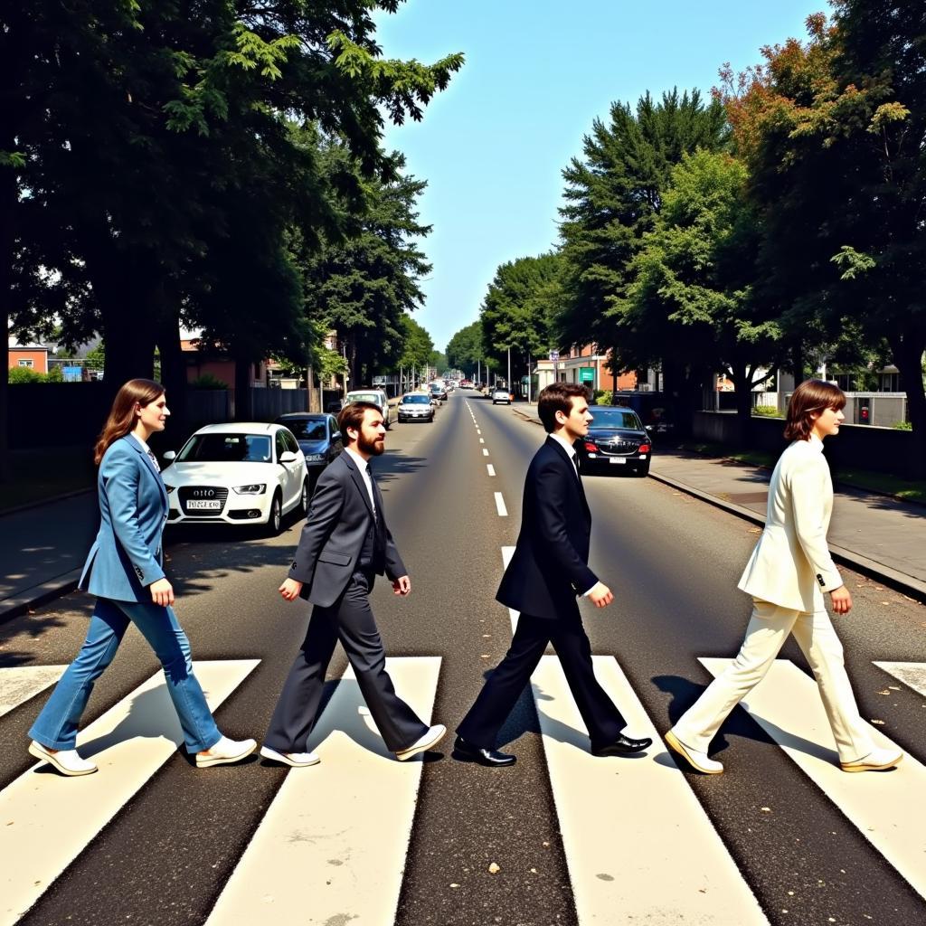 The Beatles đi qua đường Abbey Road