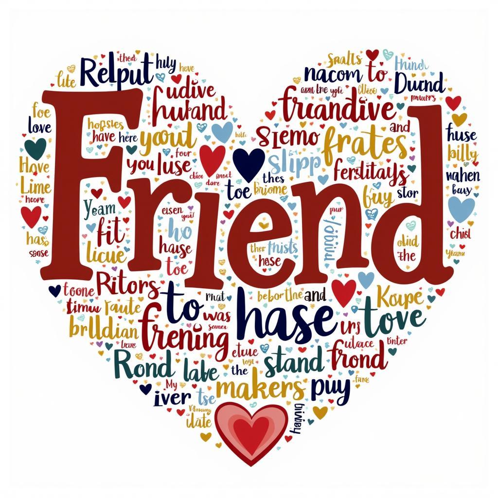 Thiết kế Friend Word Art độc đáo