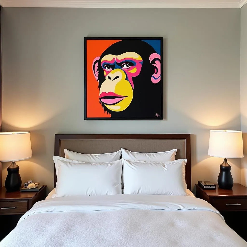 Thiết kế phòng ngủ với Bape wall art