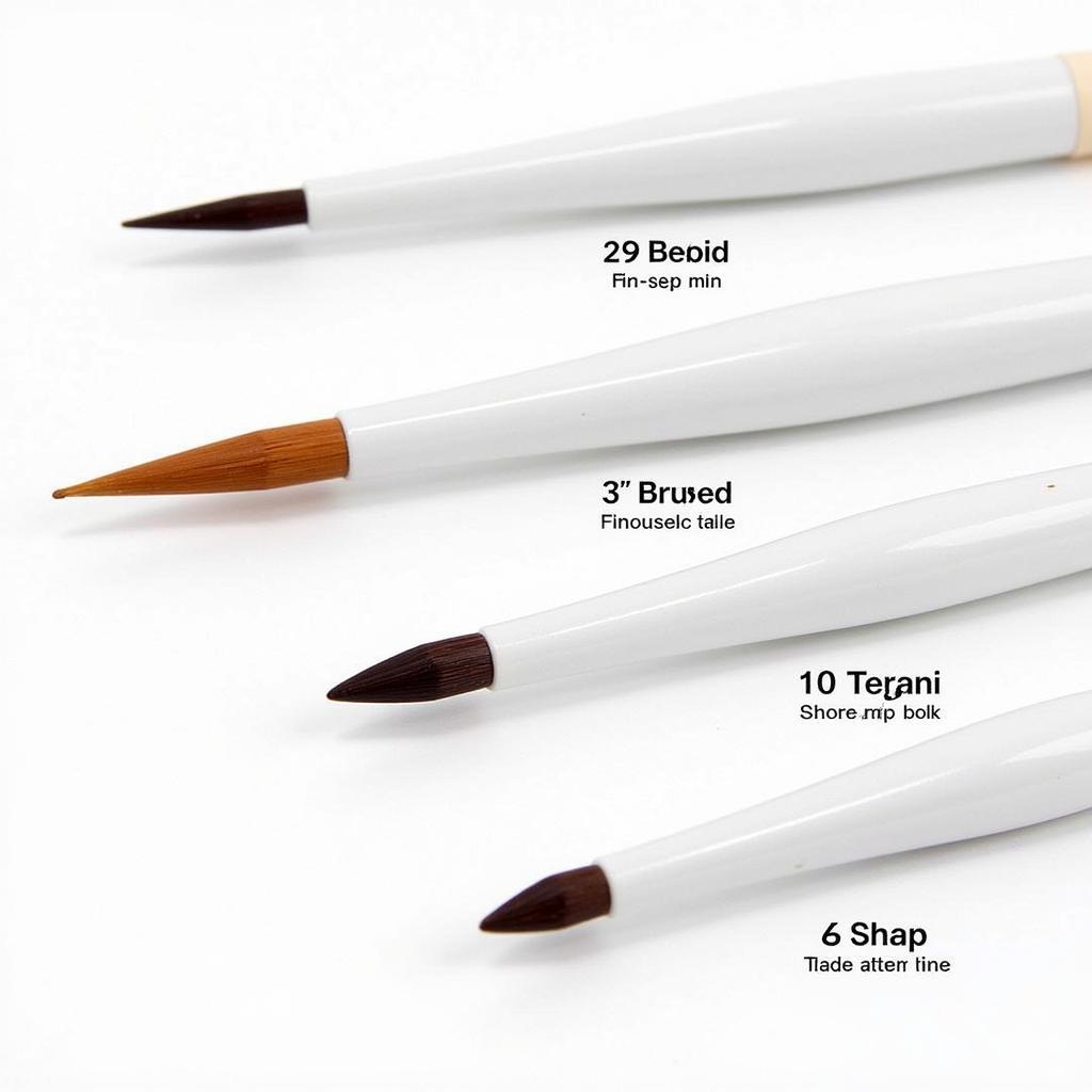 Different Types of Thin Nail Art Brushes