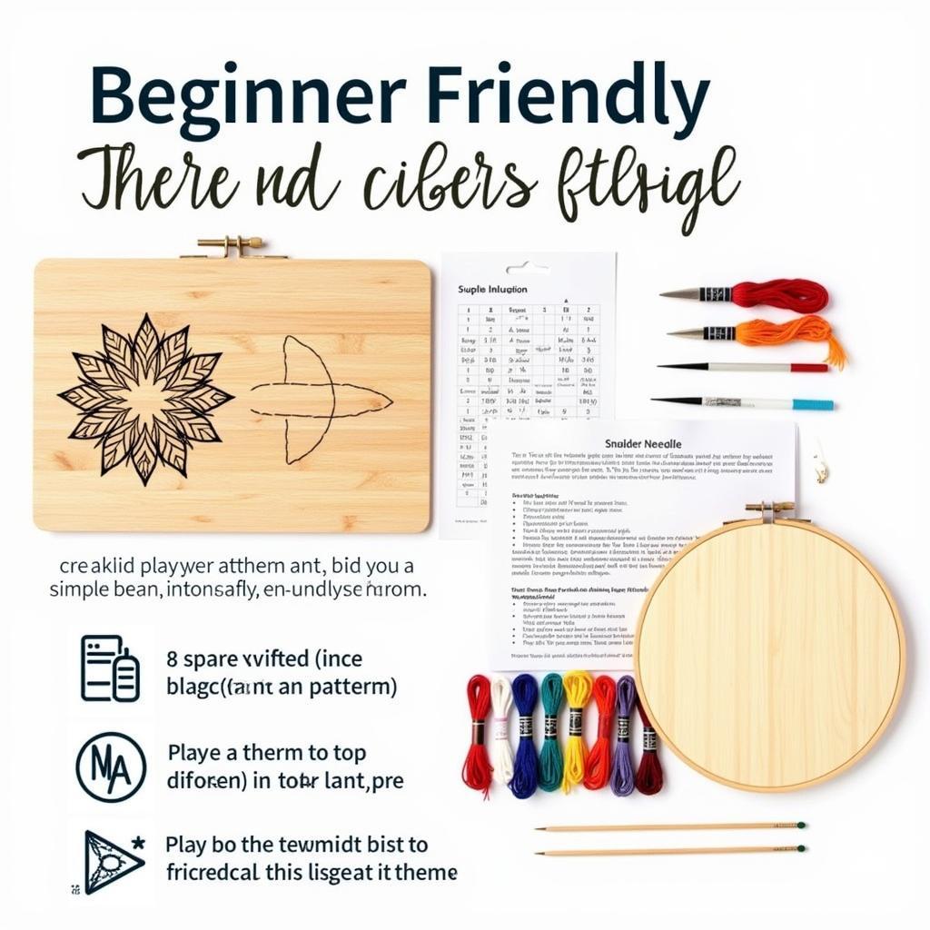 Beginner-Friendly Thread Art Kit with Simple Geometric Design