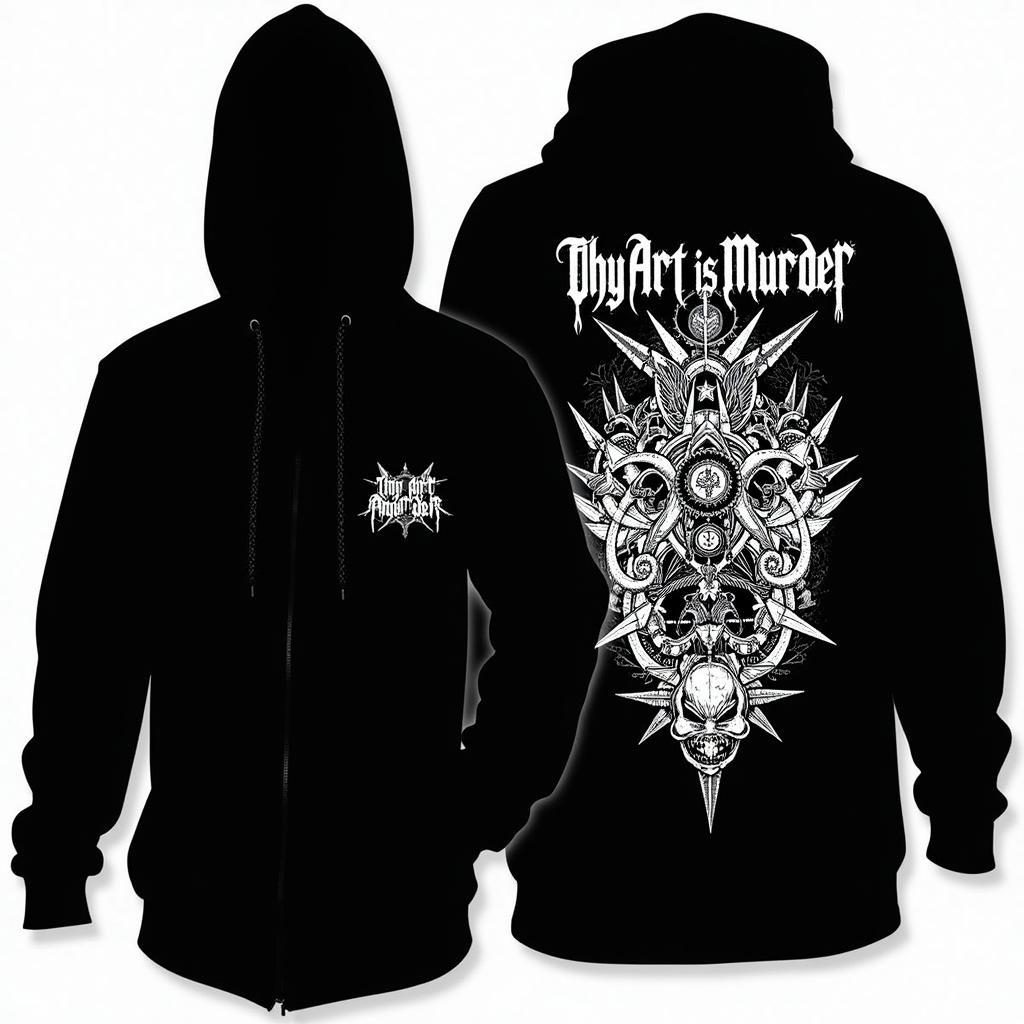 Thy Art Is Murder Merch Hoodie Design Example