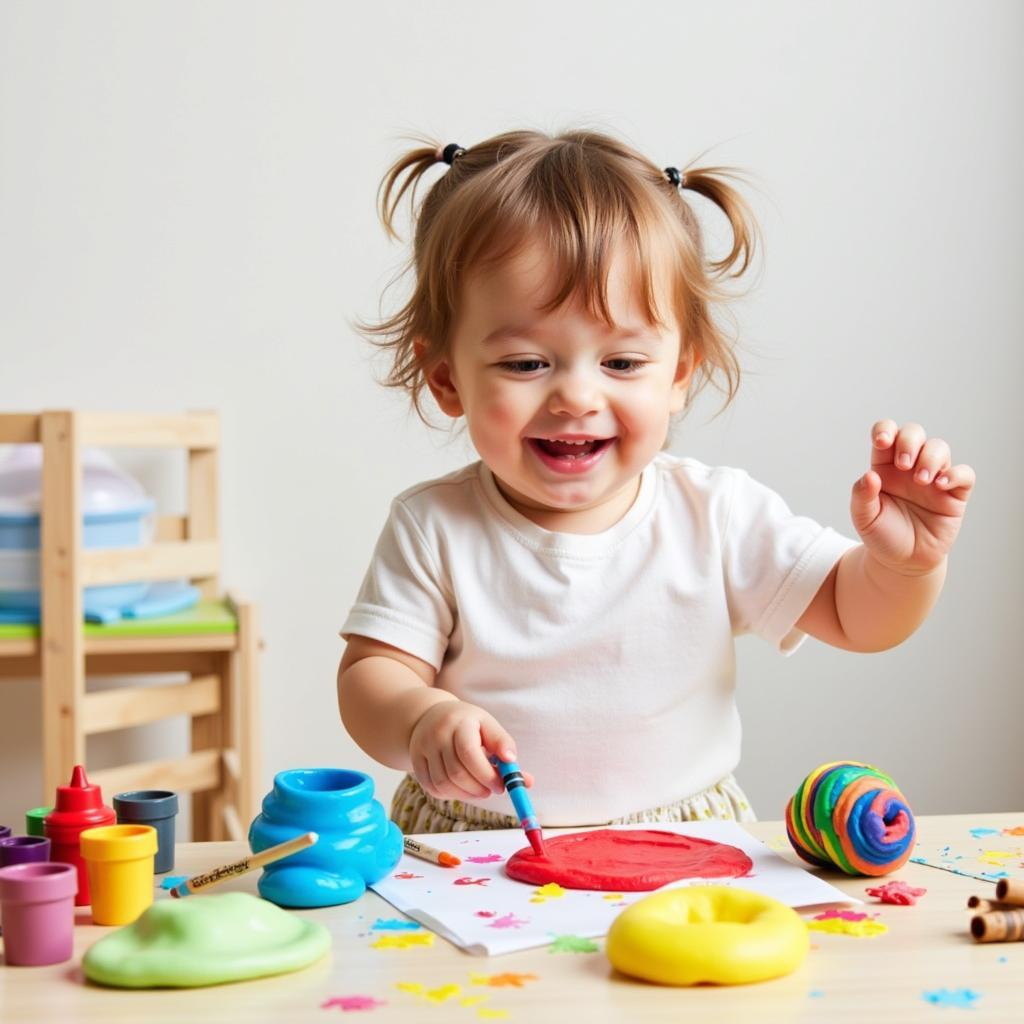 Toddler Art Supplies: Crayons, Paint, and Play Dough