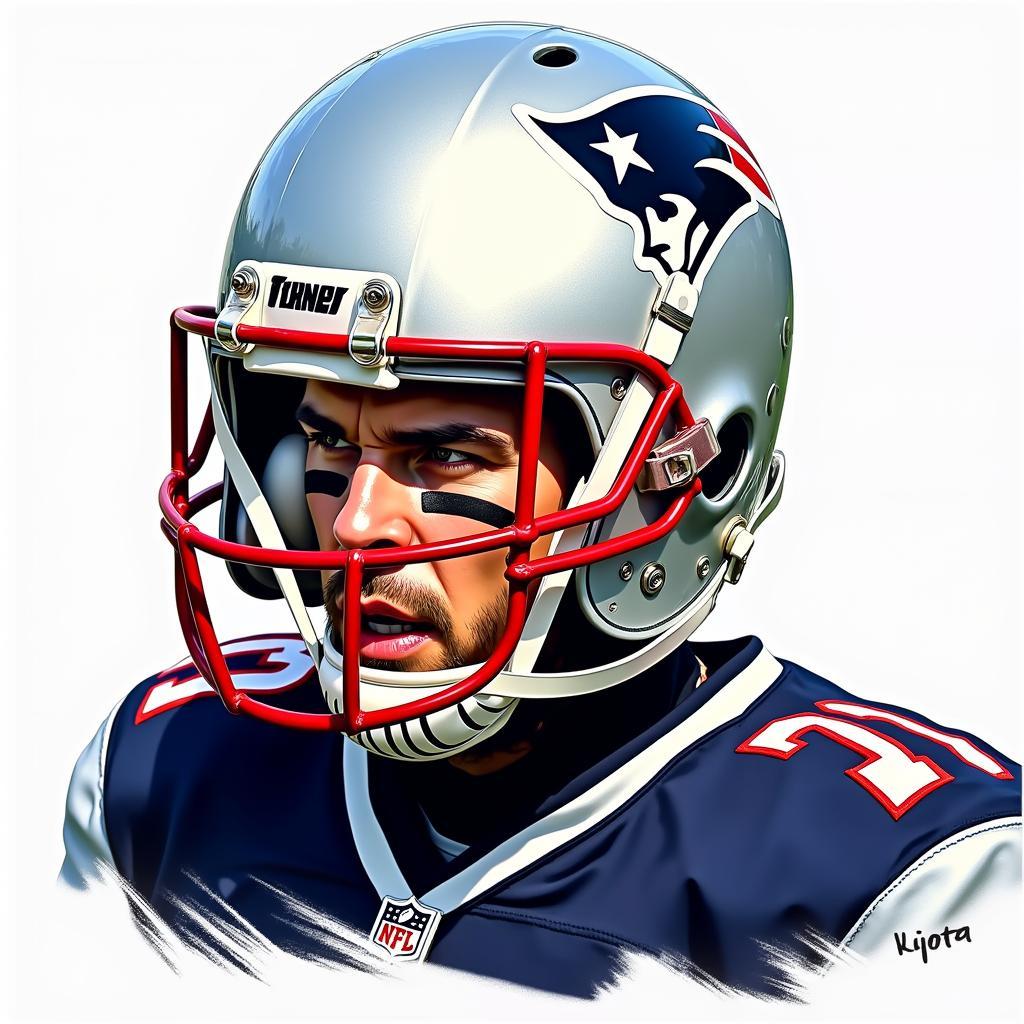 Chân dung Tom Brady bằng nghệ thuật