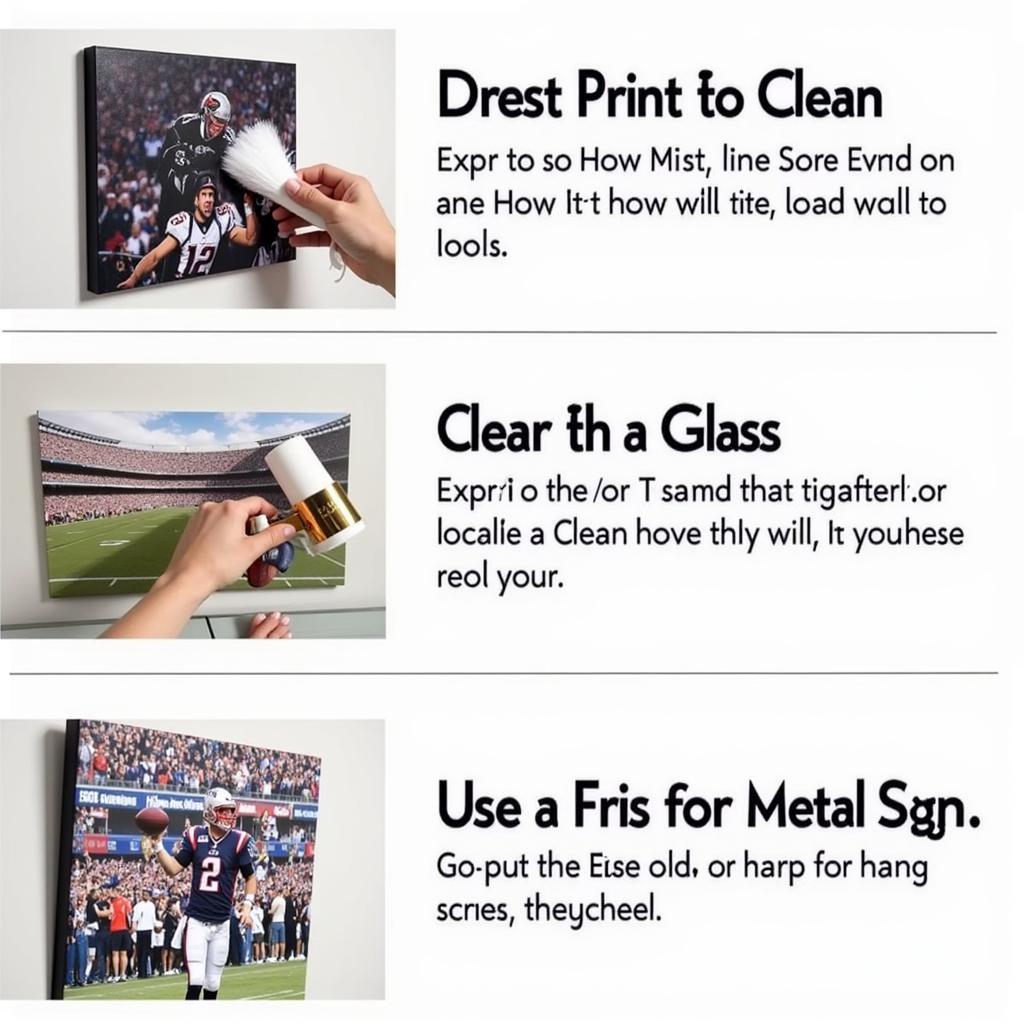 Tom Brady Wall Art Care Tips: Dusting, framing, avoiding direct sunlight