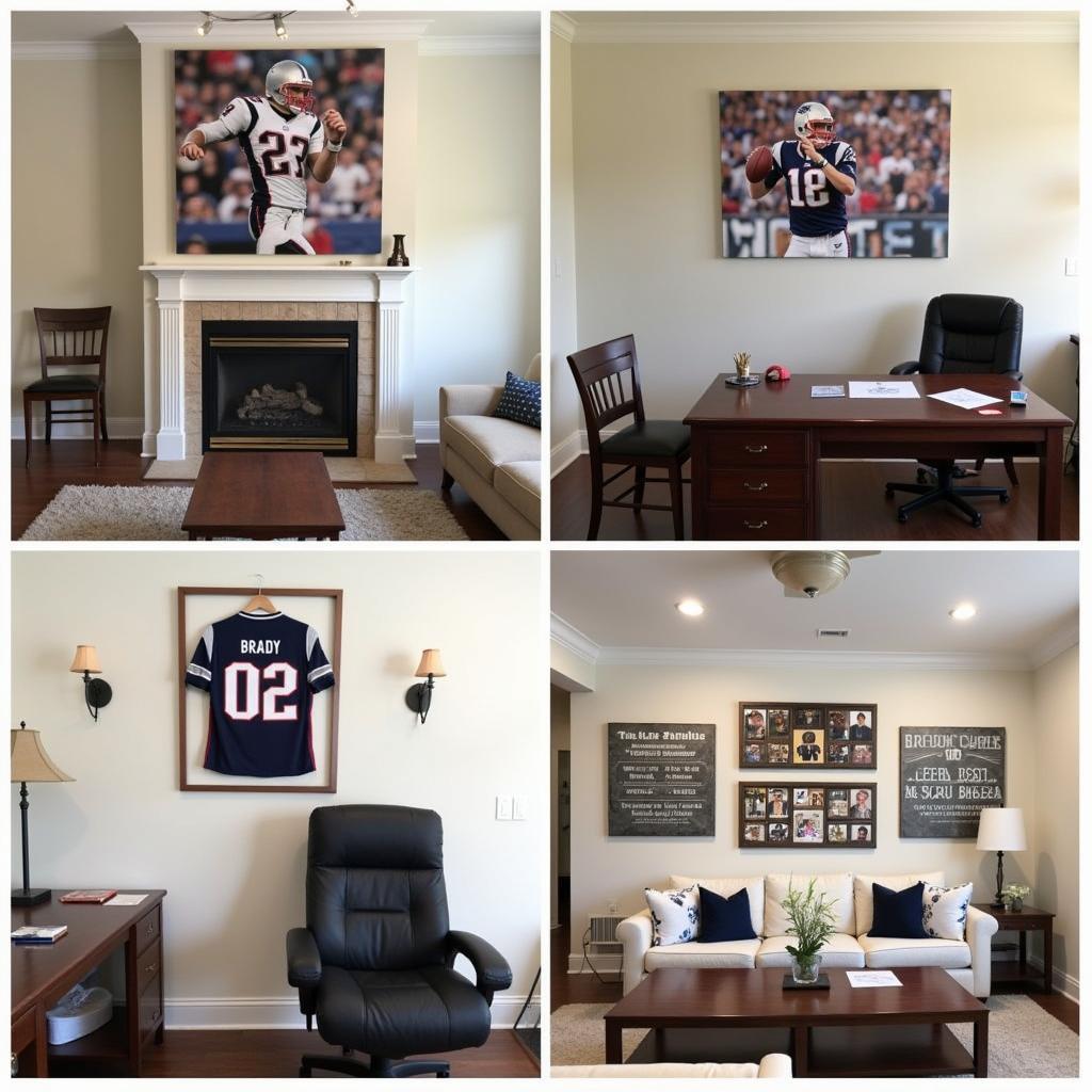 Tom Brady Wall Art Placement: Living room, office, man cave