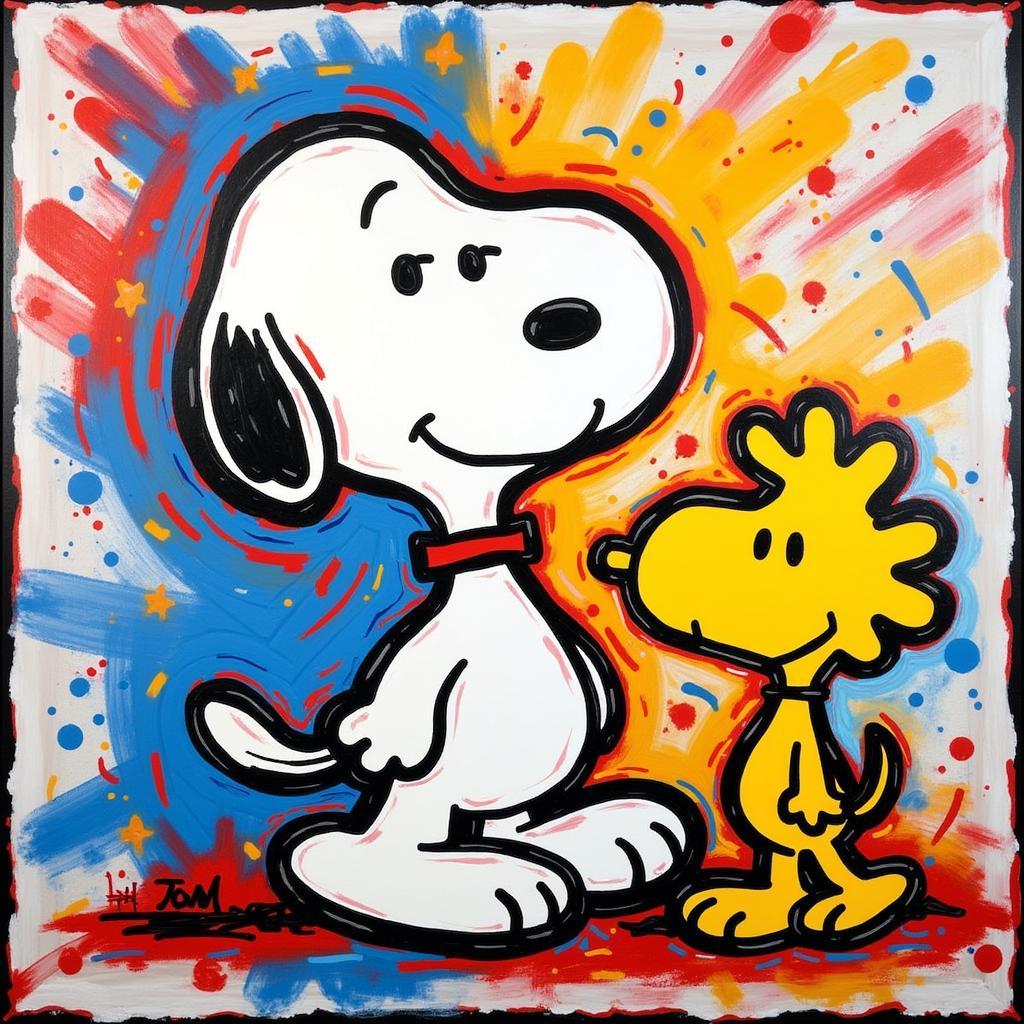 Tom Everhart's Abstract Interpretation of Peanuts Characters