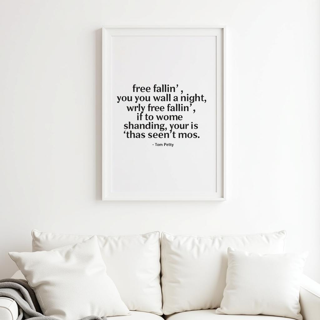 Tom Petty Lyric Wall Art - Free Fallin'