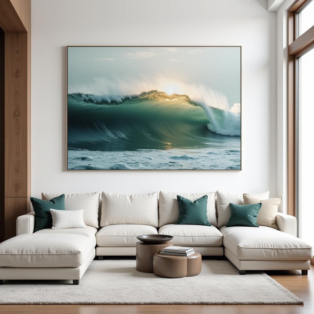 Modern Beach Wall Art in Living Room