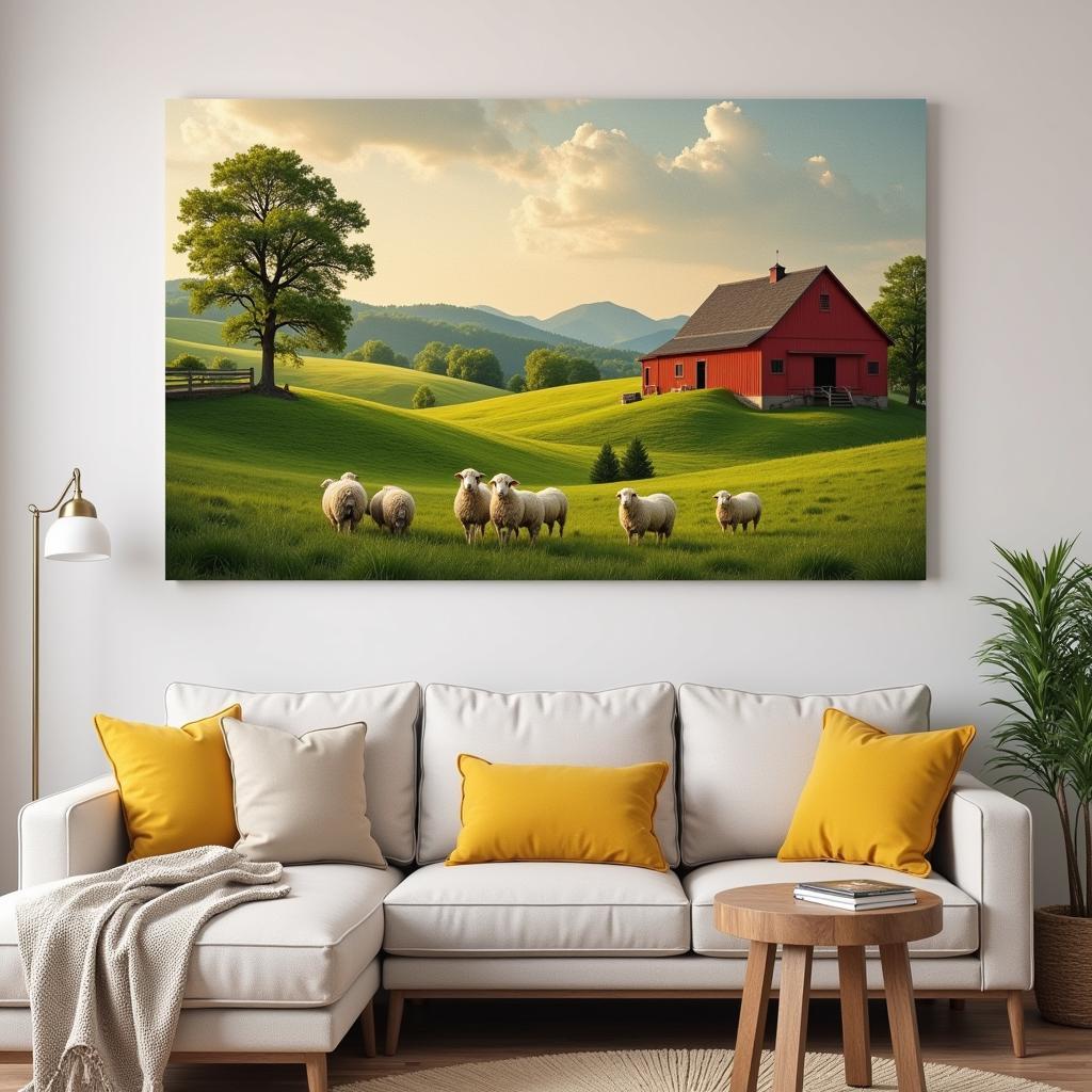 Tranh canvas wall art farm treo tường phòng khách