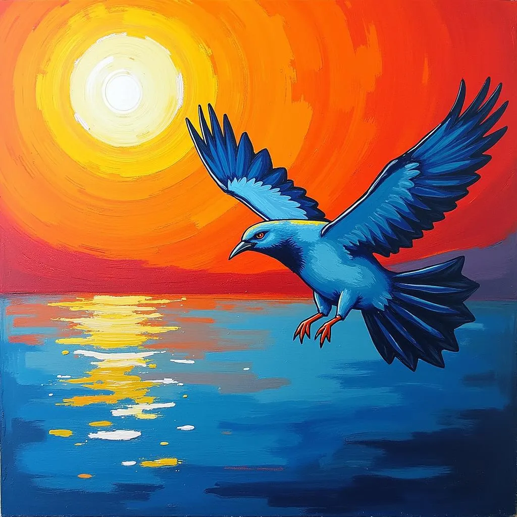 Abstract Bird Painting