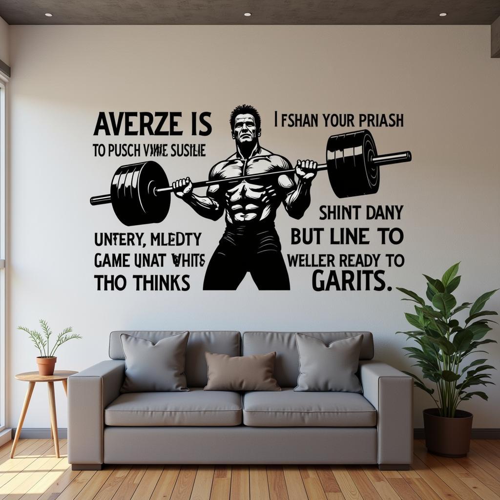 Arnold Schwarzenegger Decal Art for Gym