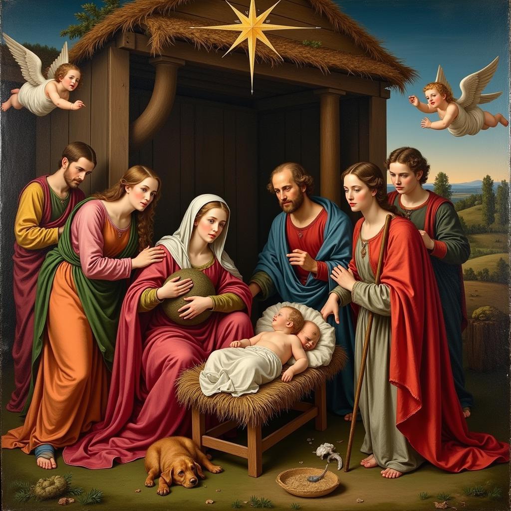 Bức tranh Fine Art Nativity thời Phục Hưng