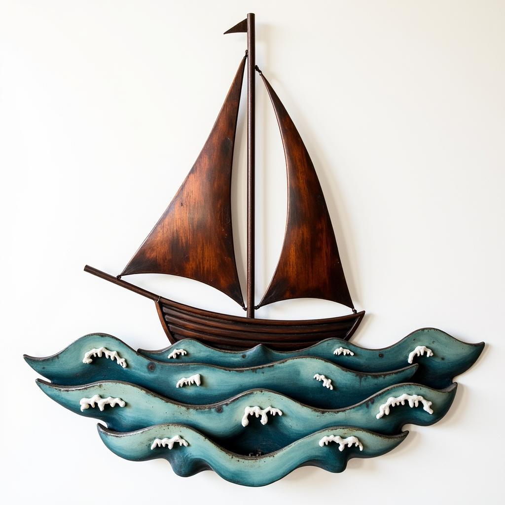 Sailing Boat Metal Wall Art