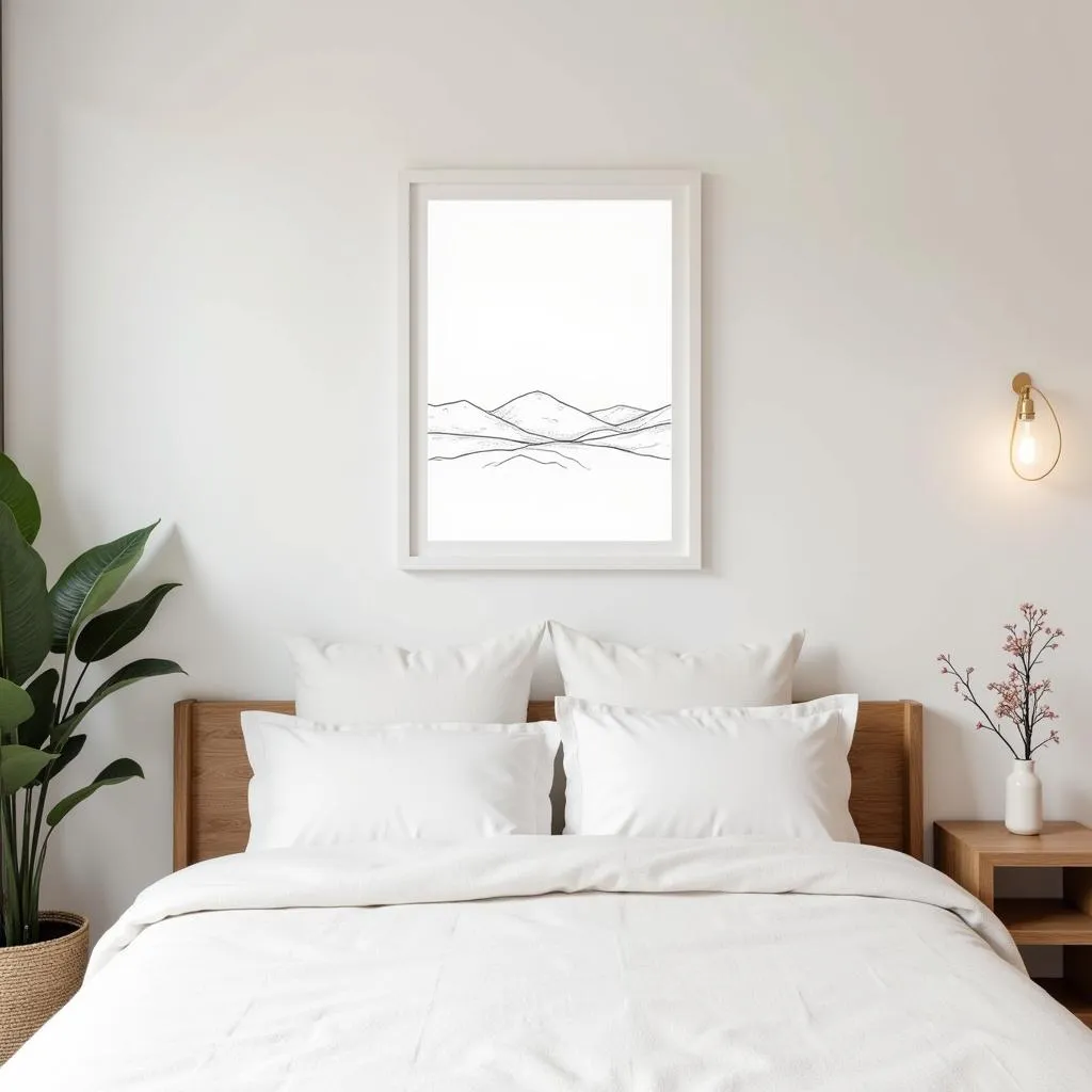 Minimalist Wall Decor in Bedroom