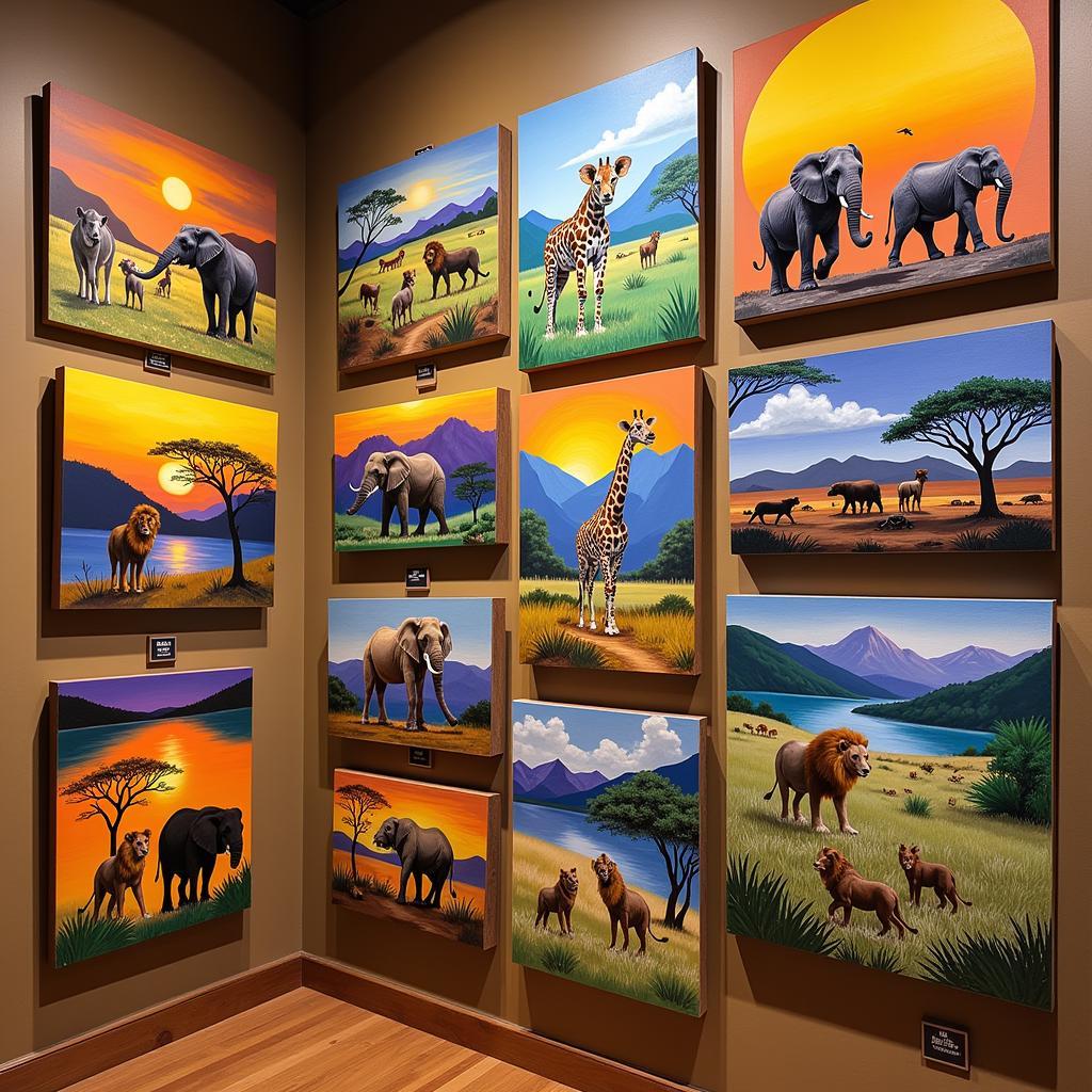 Wholesale African paintings depicting wildlife