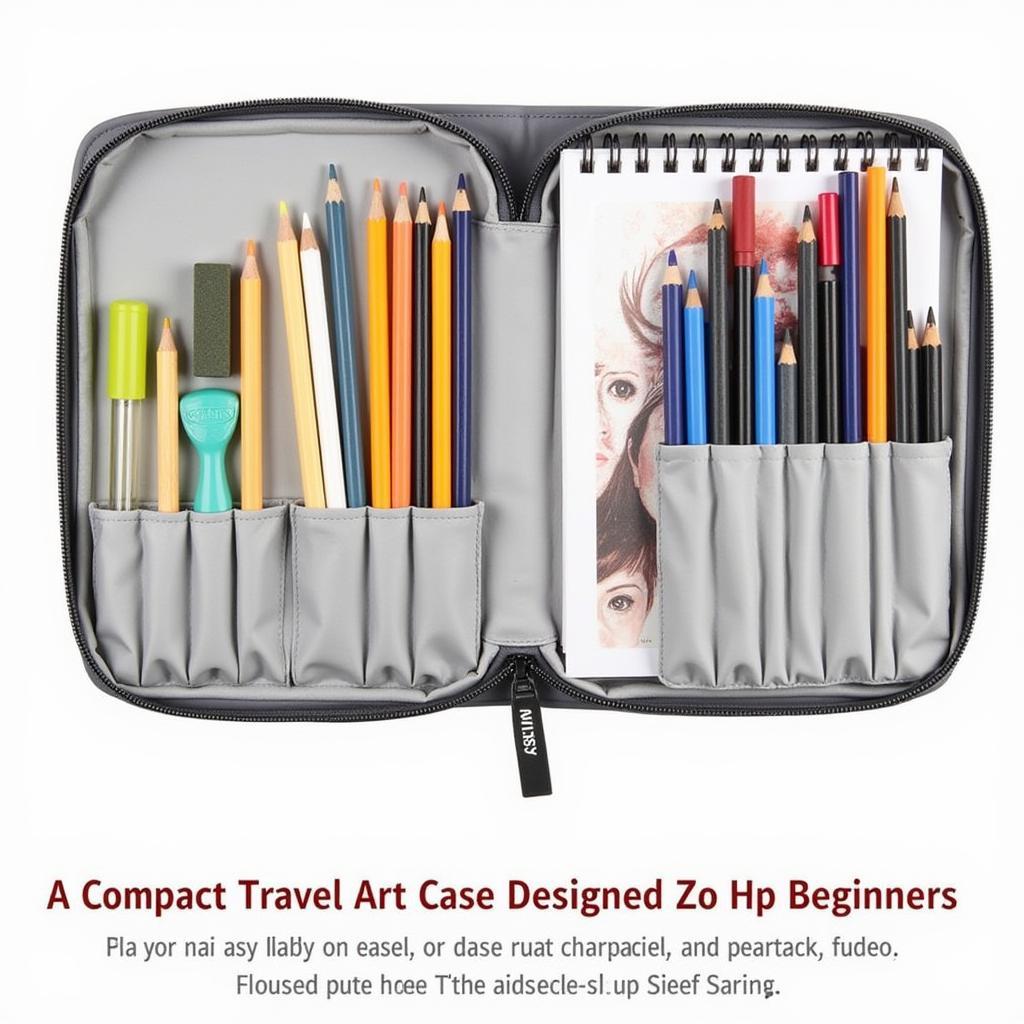 Travel art case nhỏ gọn cho người mới bắt đầu