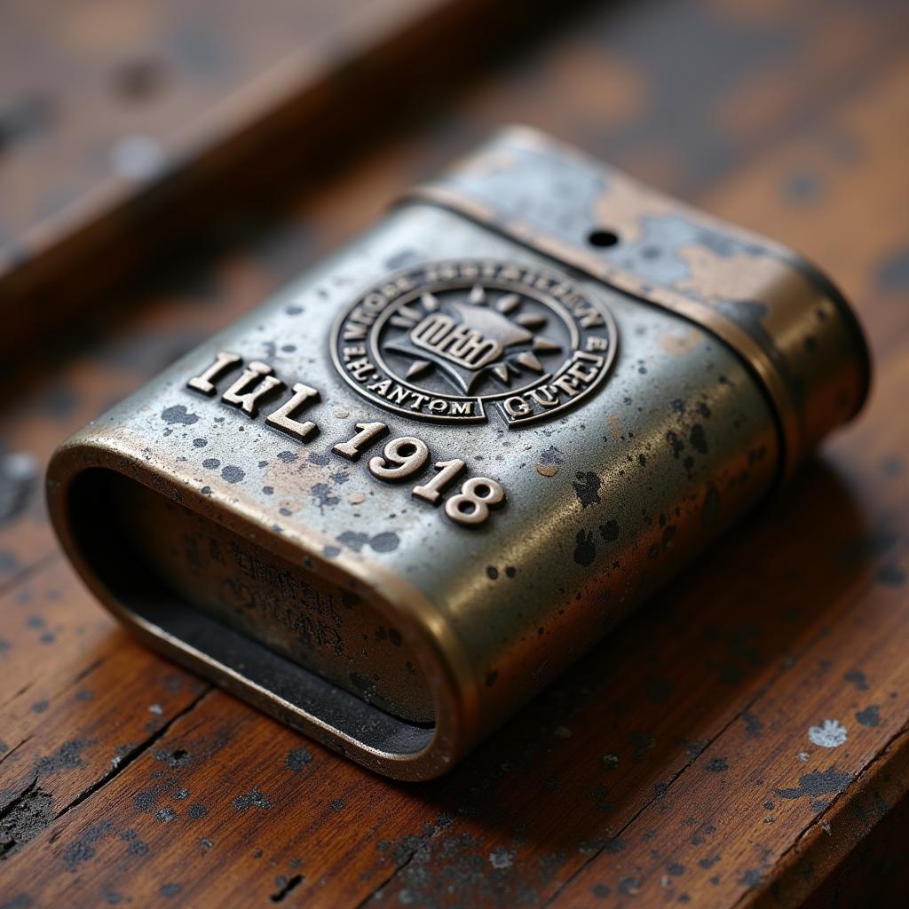 Trench art lighter made from a WWI bullet casing