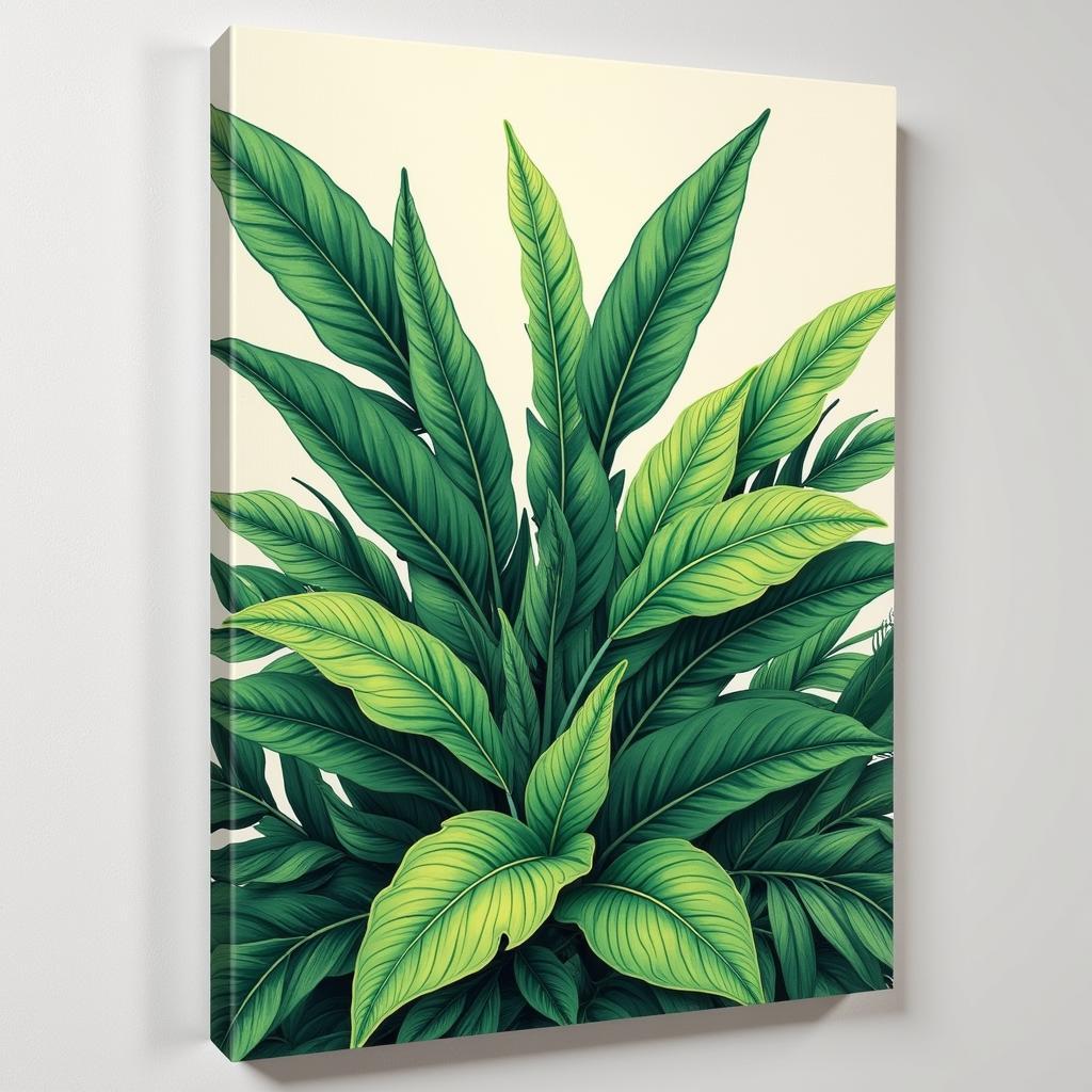 Tropical Plants Wall Art Canvas