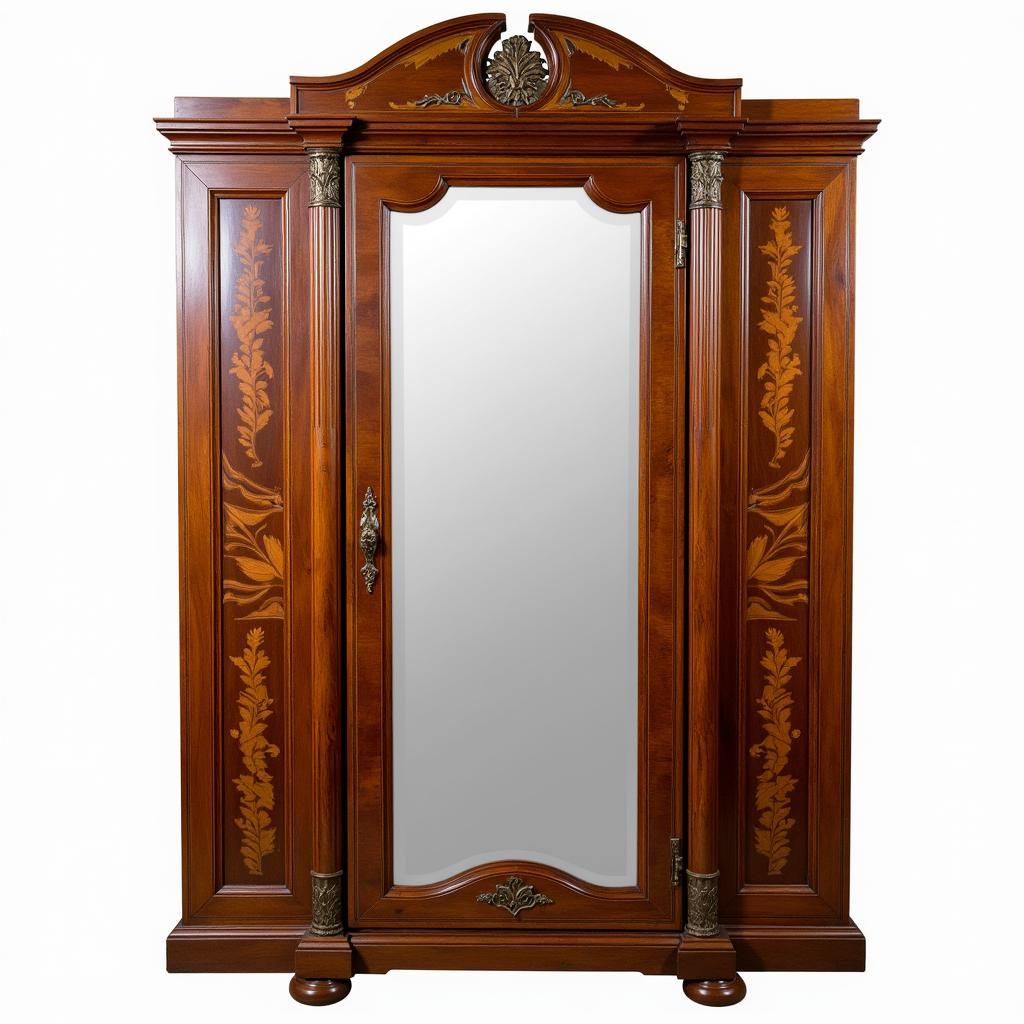 Art Deco Armoire with Large Mirror