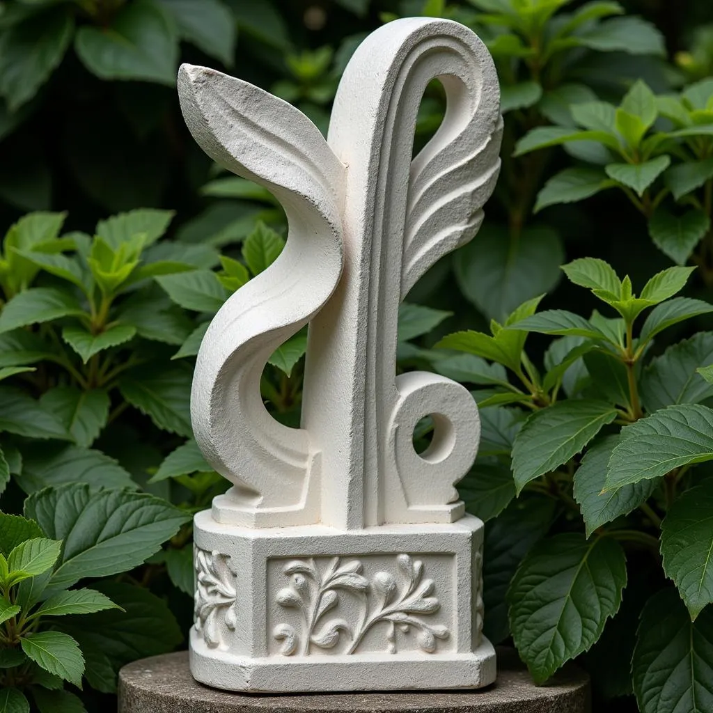 Tượng vườn Art Deco với những đường nét hình học