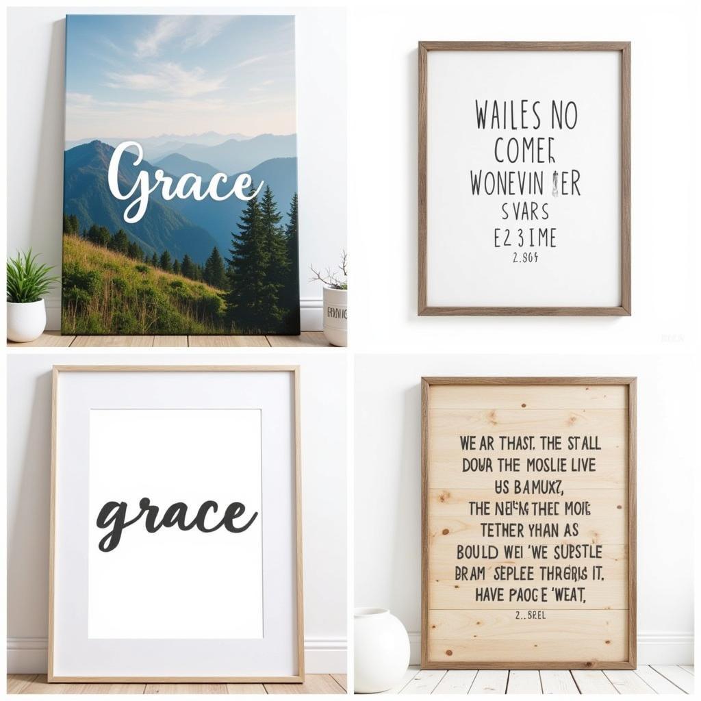 Different Styles of Grace Wall Art