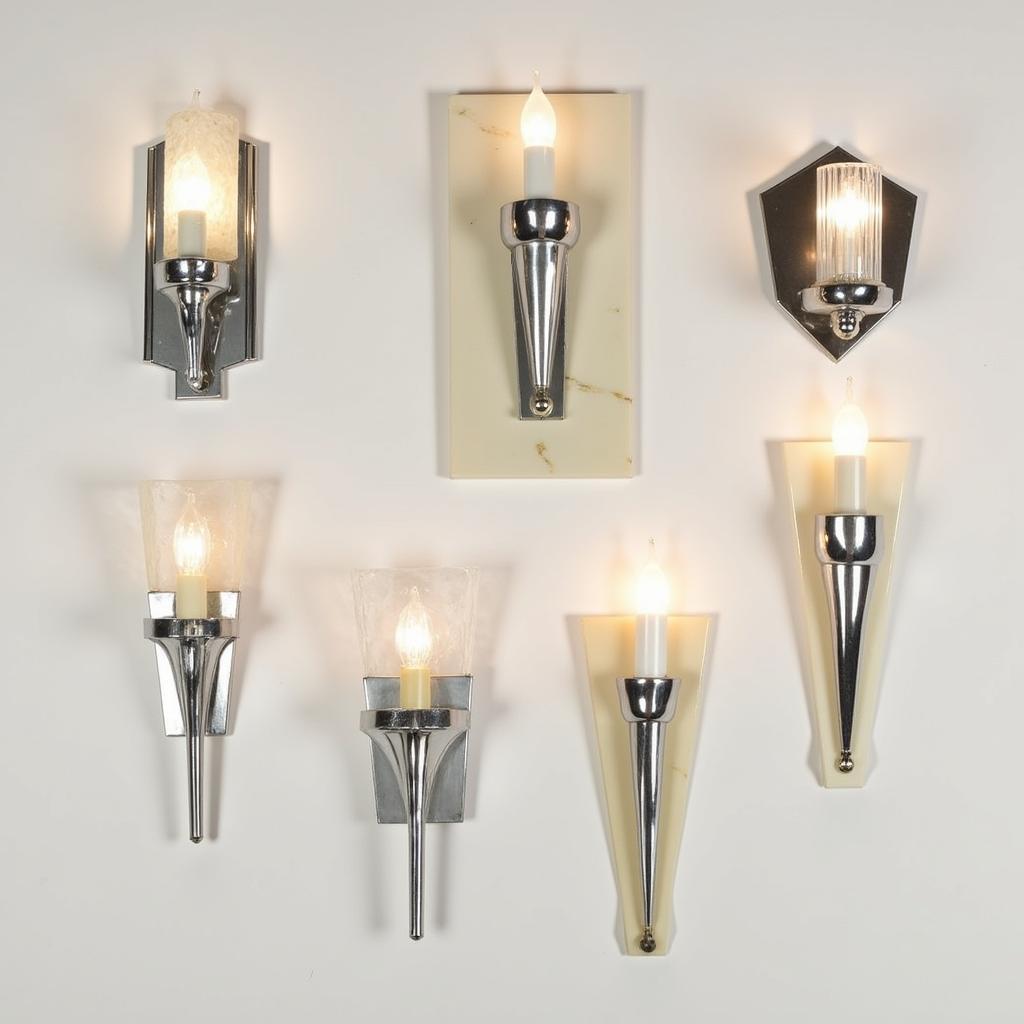 Variety of Art Deco Style Wall Sconces