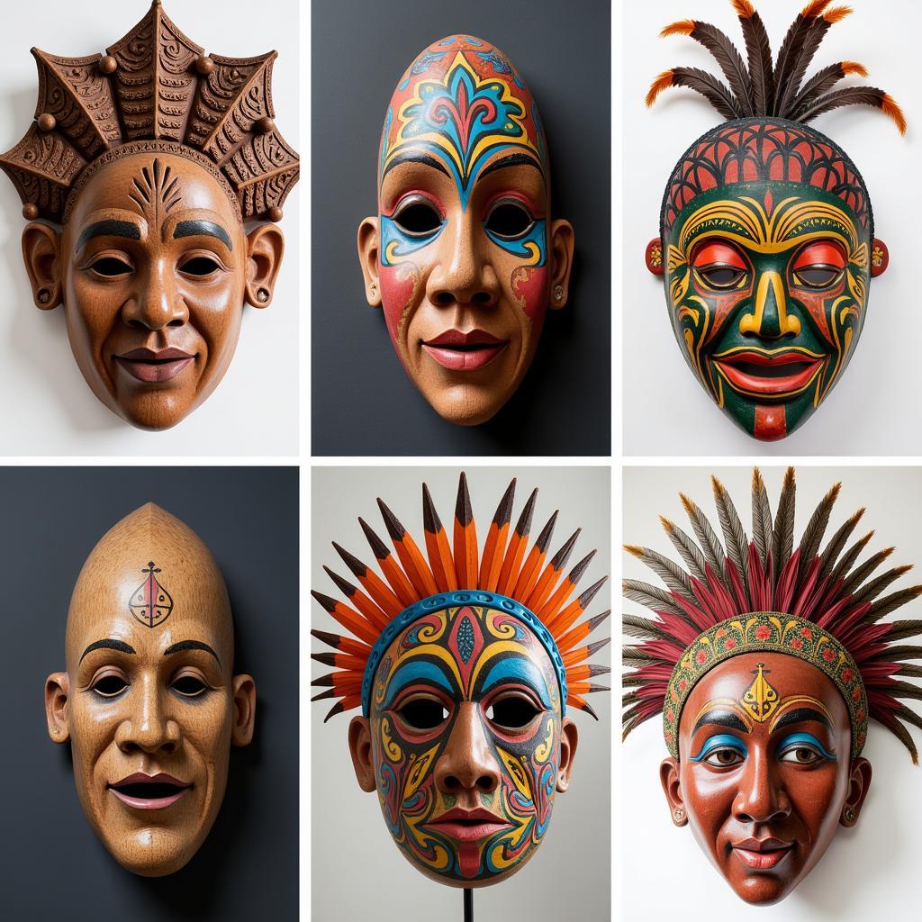 Variety of Mexican Masks - Different Styles