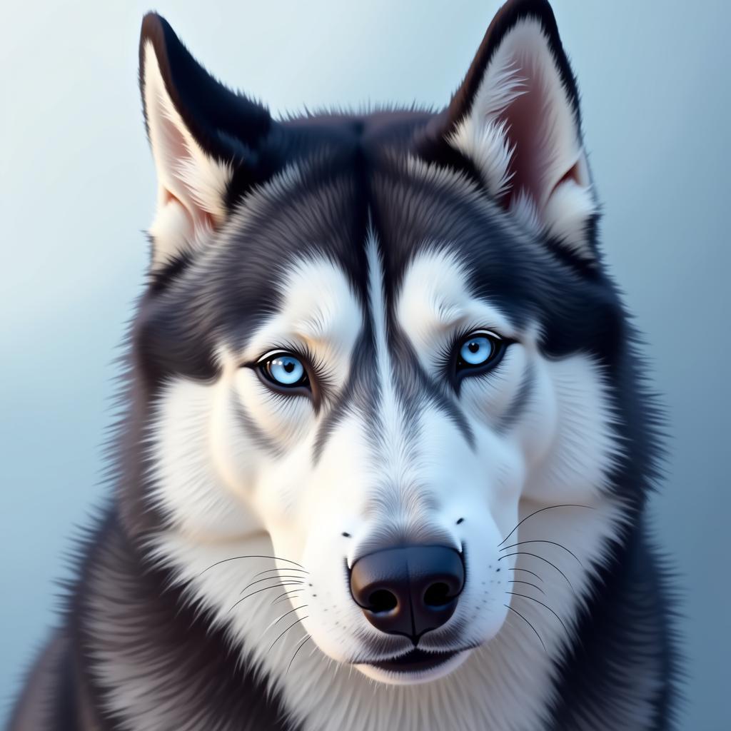 Vẽ chân dung Husky bằng Procreate