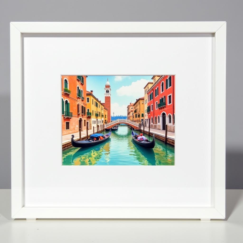 Venetian Canal Scene Framed Art