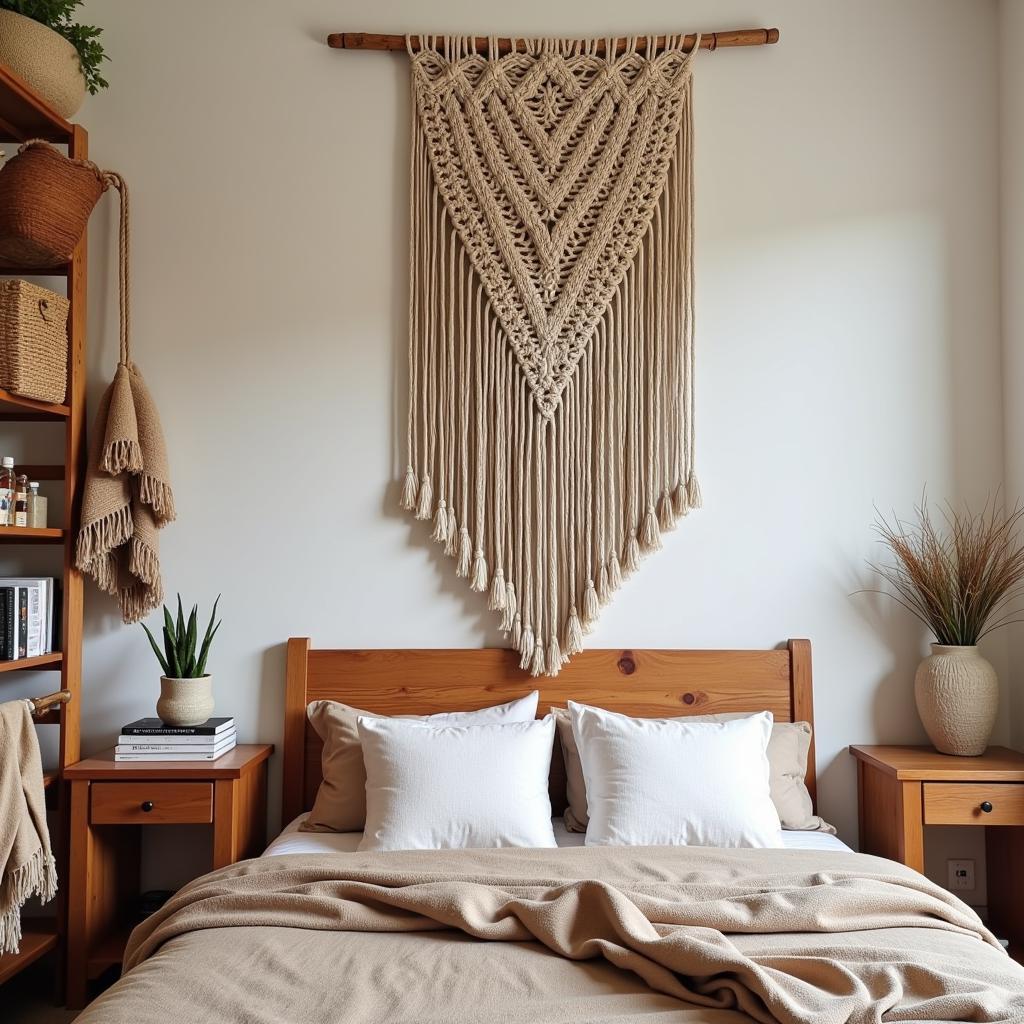 Vertical Rectangular Wall Art in a Bedroom